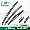 For Nissan Leaf MK1 2010-2017 2011 2012 2013 2014 Wiper Front&Rear Wiper Blades Windshield Windscreen Window Brushes 26"+16"+10