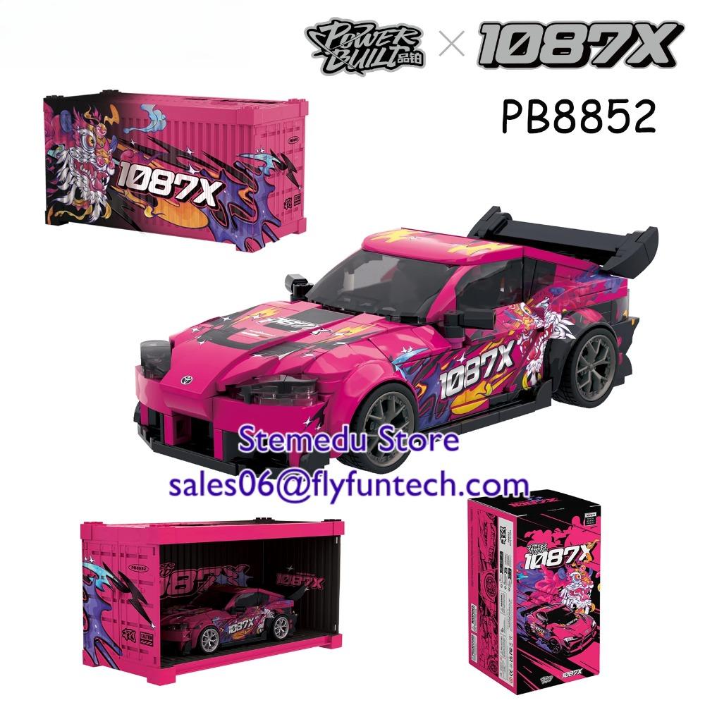 MOC PB8801-8849 Technischer Speed Champion MX5 Rennwagen Modell Wohnmobil Container Baustein Ziegelstein Montage Spielzeug Kinder Weihnachtsgeschenk