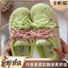 Green women's spring new niche thick baseplate shoes heightening bread shoes versatile casual sports shoes