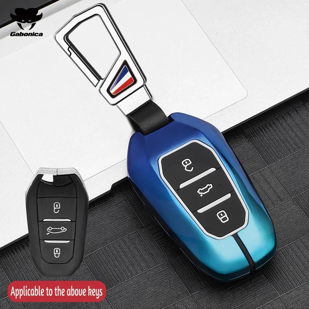 Metall Autoschlüssel Hülle Für Peugeot 2008 3008 4008 5008 308 408 508 Citroen C1 C2 C4 C6 C3-Xr Picasso Grand Ds3 Ds5 Abdeckung Schale Fob