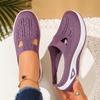 Women's Breathable Knit Slip-On Sneakers Lightweight Half Slipper, Comfortable Walking Shoes for All-Season Casual Outdoor Women's Summer Shoes