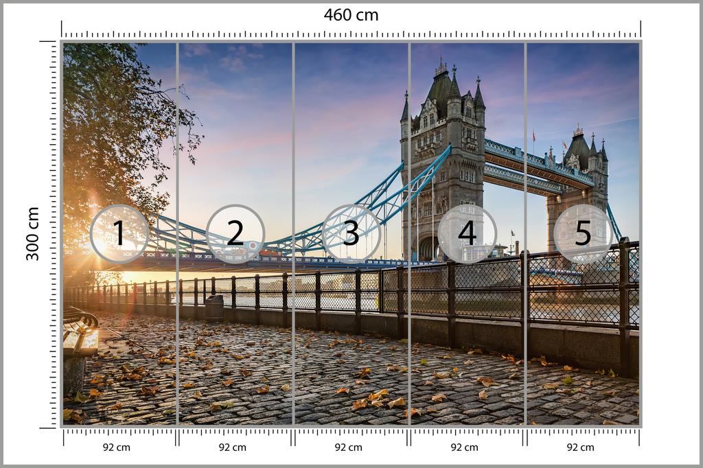 Photomural London Tower Bridge Washable Fleece 460x300