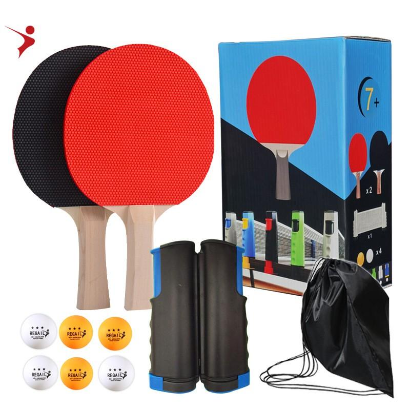 Portable Table Tennis Net Set With 2 Rackets 6 Training Balls Compact Practice Kit Home School Outdoor Use