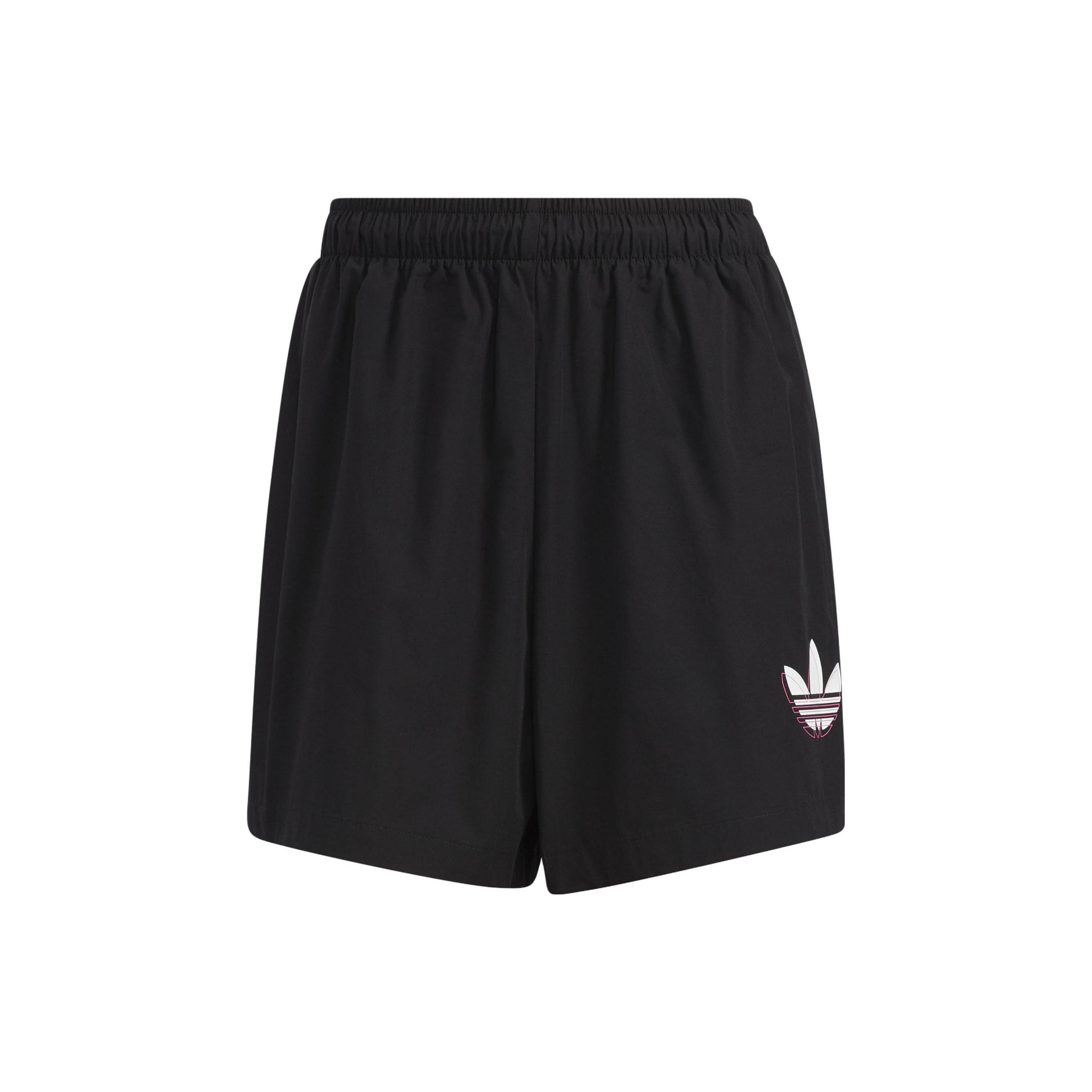 Adidas Originals Solid Color Elastic Waist Sports Shorts Women Shorts Black HH9448 30