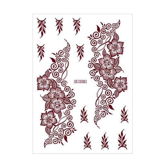 Yousheng Temporary Tattoo Sticker, Flower Lace Lotus Pattern Fake Tattoos for Women Men, Waterproof DIY Face Arm Leg Body Art Decoration