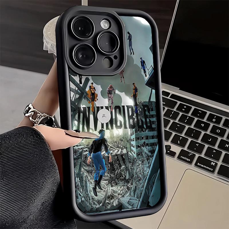 Phone Case for iPhone 17 Air 16E 15 16 Pro Max I-Invincible Anime Cover 14 Plus 13 12 Mini Soft Shell Silicone Fundas