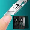 Slant Edge Nail Clipper 3-Piece Set Professional Thick Nails Dead Skin Dirt Remover Super Sharp Curved Blade Nail Tool