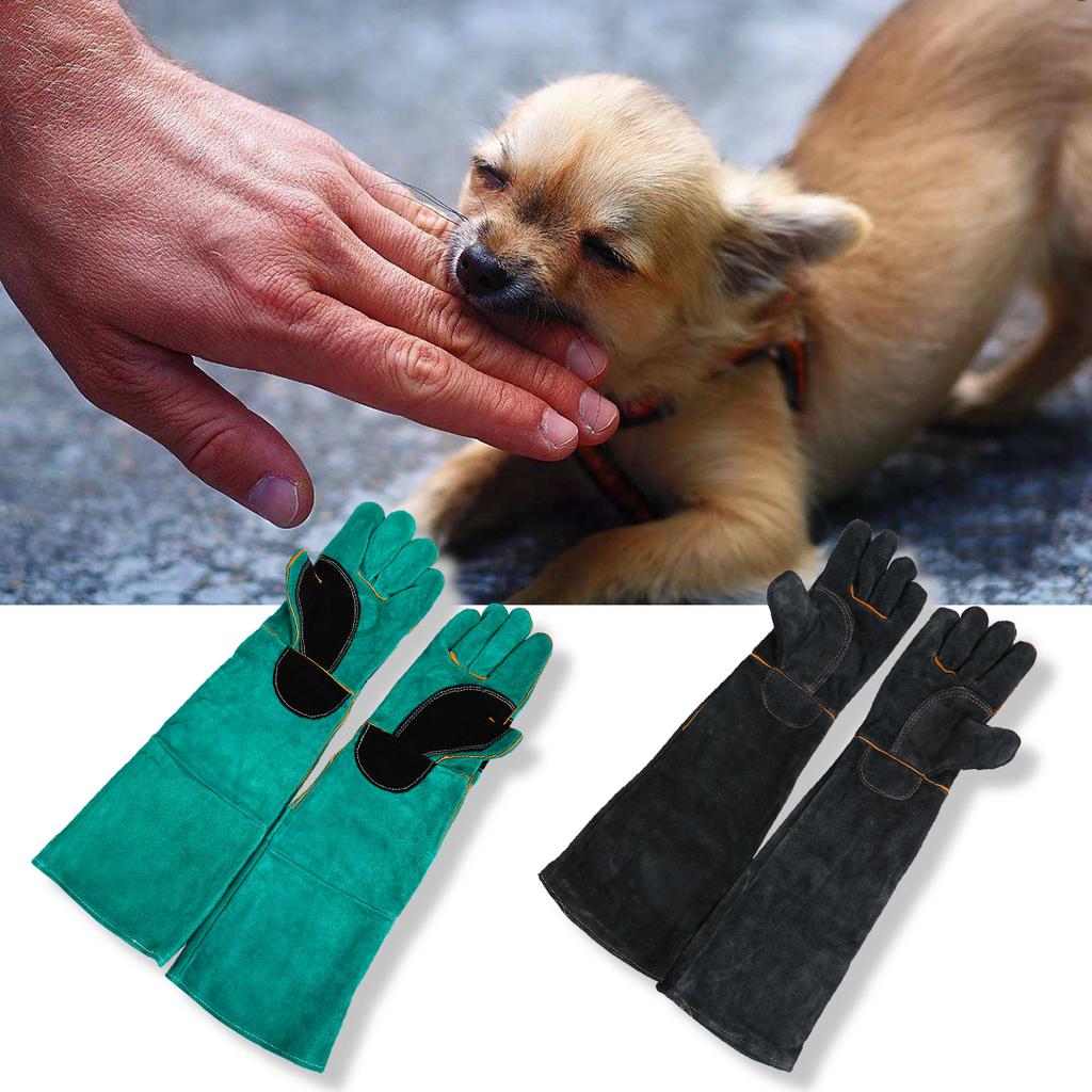 Buy Antianimal Bites Safety Protection Working Gloves Leather Bite