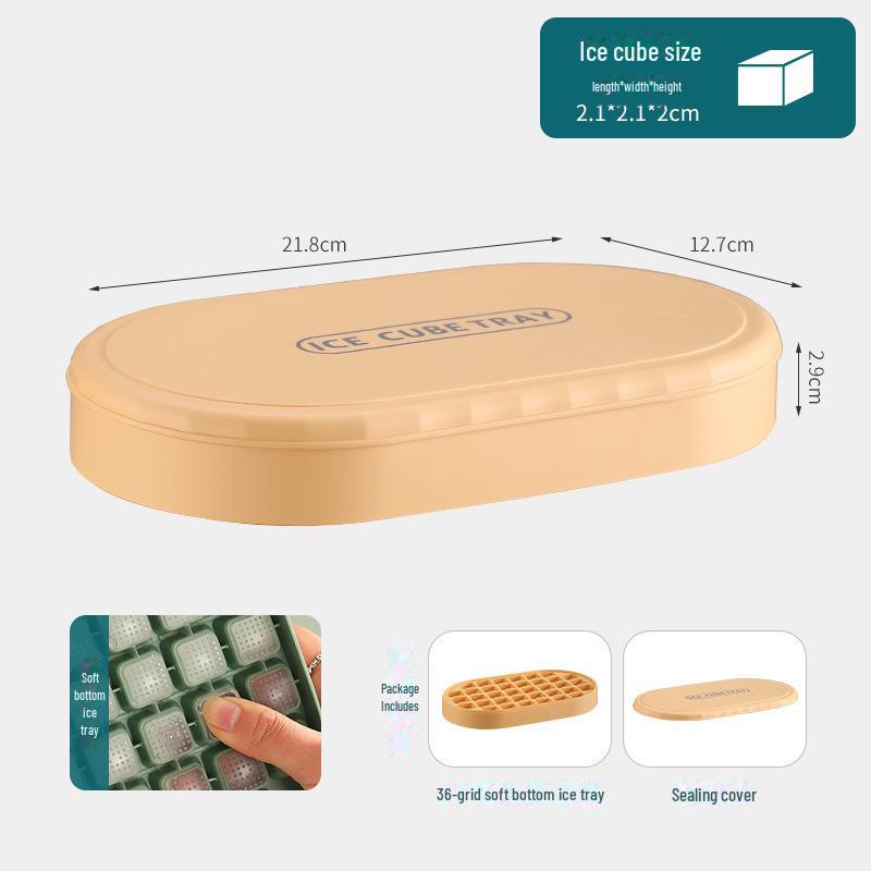 Soft-Press Ice Tray: Easy Release, Food-Grade Material, Large Capacity Ice Storage Box
