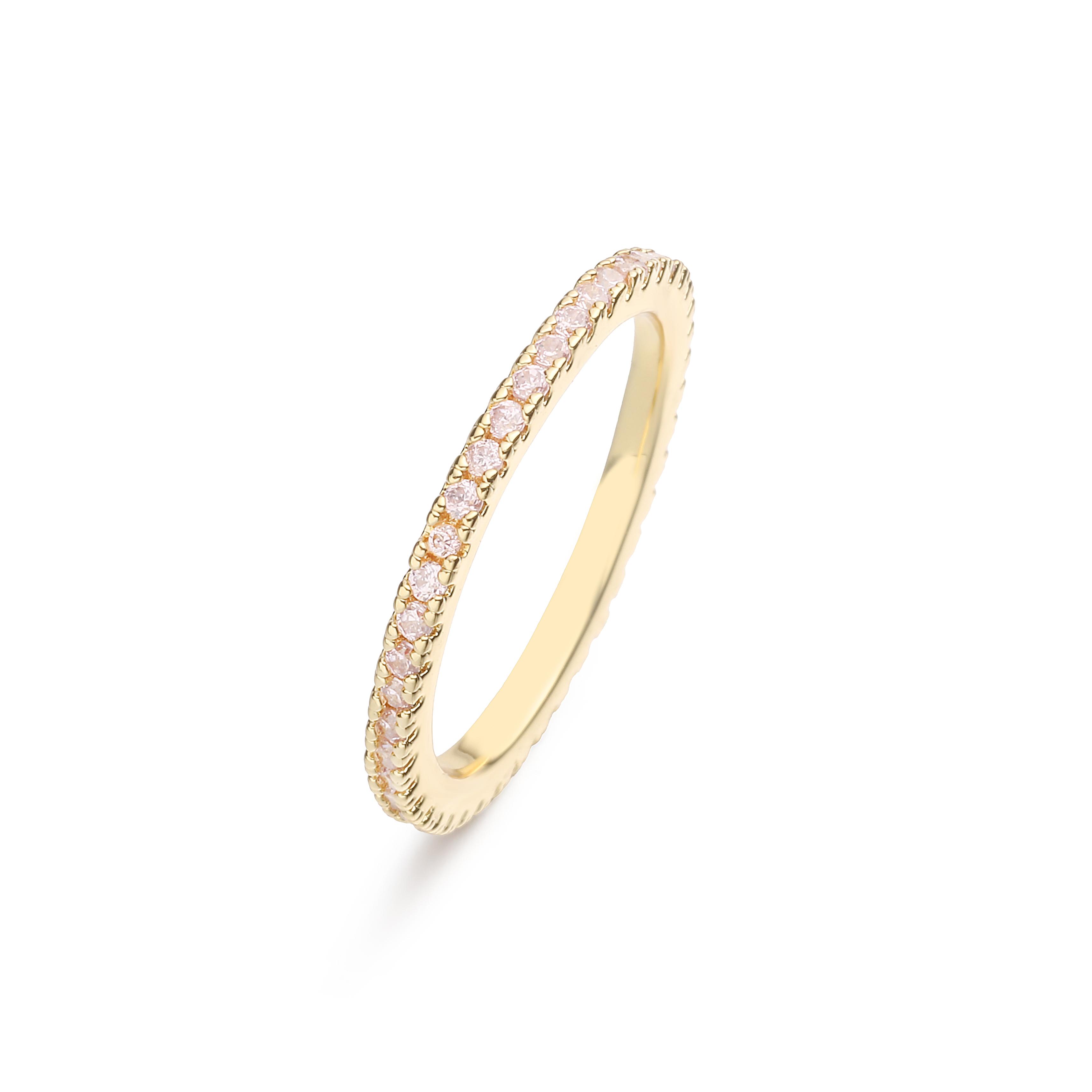 

No.6/7/8 Round-Cut Zirconia Ladies Ring – Luxurious Gold-Plated Engagement Ring, Wedding Set, Jewellery, Valentine s Day Gift 8