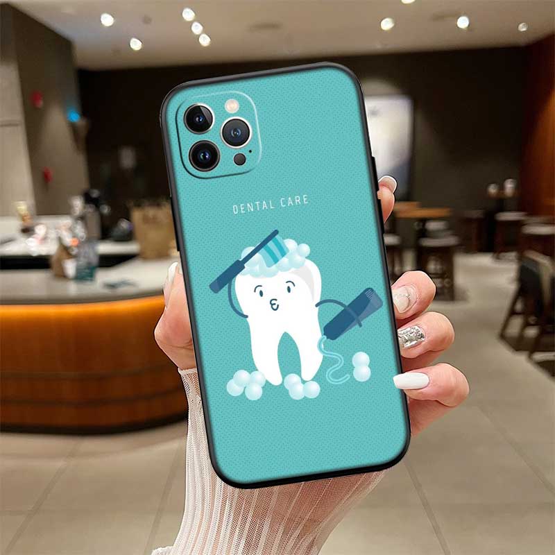 NH43 Teeth Dentist Tooth Phone Case for OPPO A40 A60 A80 A15 A16 A16K A12 A17 A17K A54 A54S A53 A53S A55 A56 A57 A98 F23