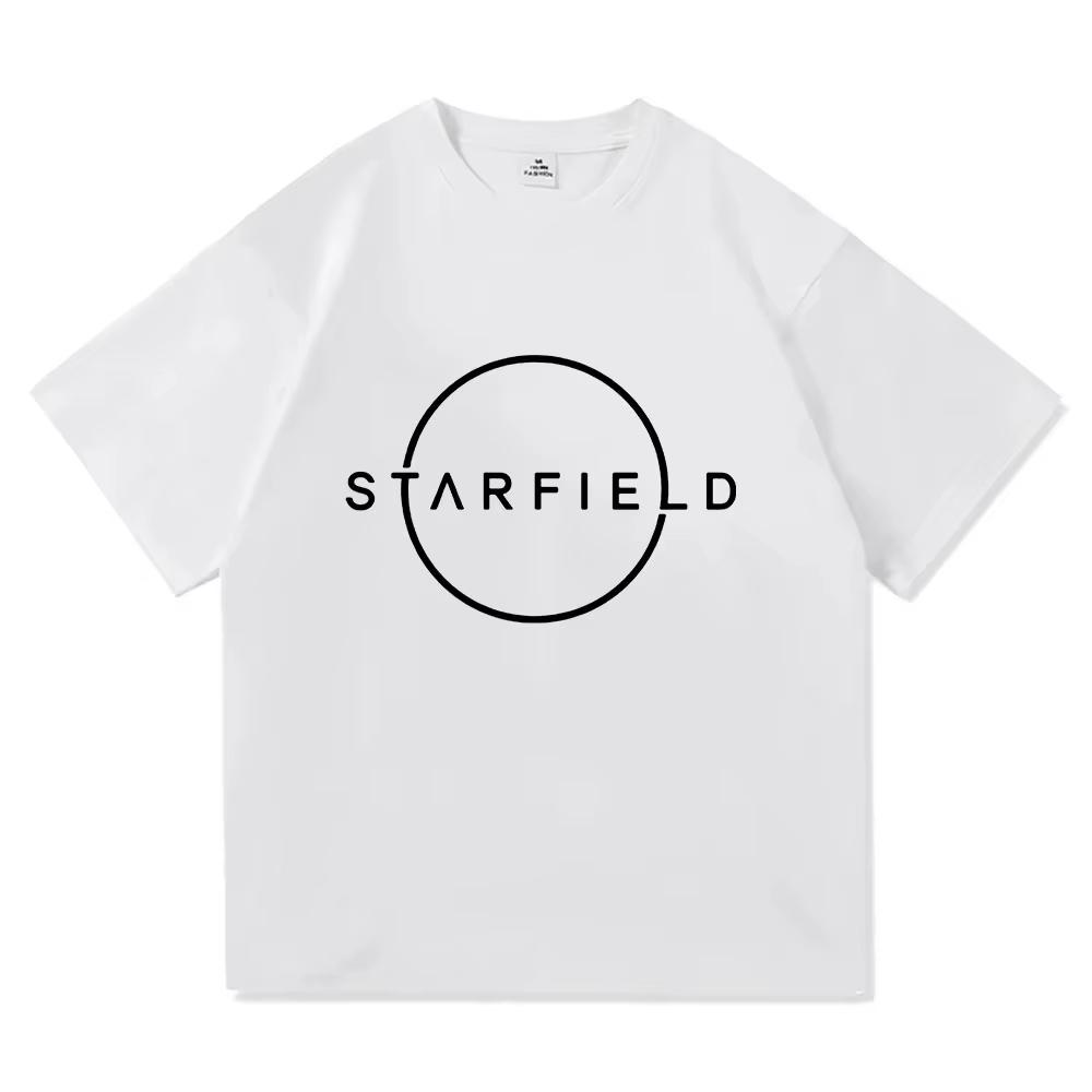 Game Starfieldd T-shirt Fashion Design Graphic Print T-shirt Cotton Soft Mens Tees Male T Shirts Tops