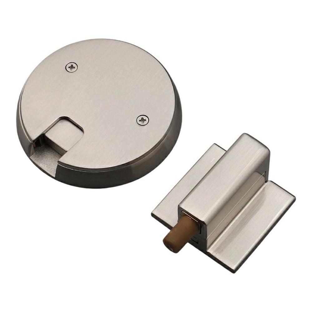 Invisible Floor Mounted Door Stopper No Drill Mechanical Wind Resistant For Bedroom Bathroom