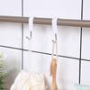 7pcs Set High Quality Rotatable S Hooks Stainless Steel Heavy Duty Pipe Clip Hooks Hanging Rack Hooks Clothes Hanging
