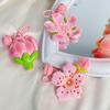 Creative Keychain Peach Blossom Tulip Lotus Fashion Exquisite Flower Pendant Cute Sweet Bag Decoration Gifts Car Accessories