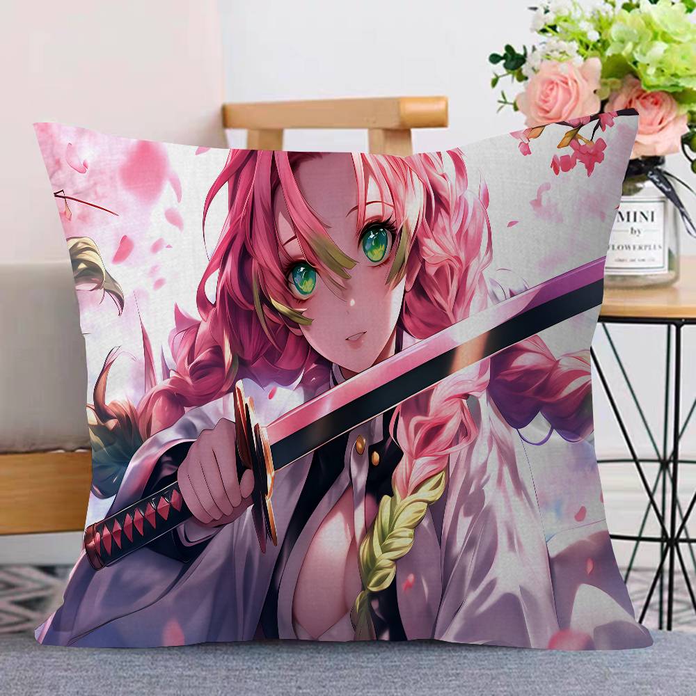 Demon Slayer Kimetsu Kanroji Mitsuri Maple Design Cushion Cover Happy Autumn Harvest decor Holiday Decorati Pillow Cover
