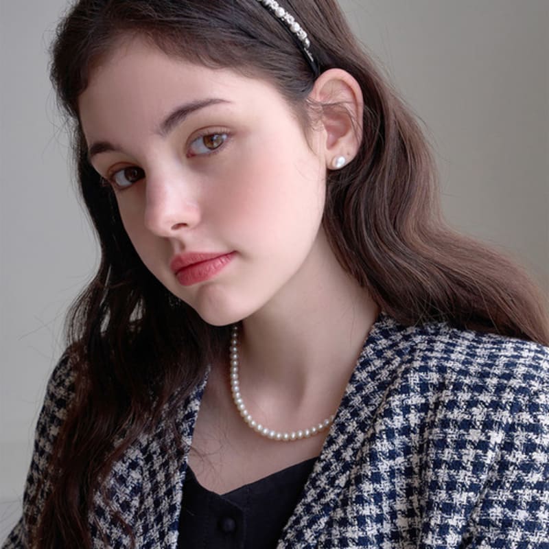 

Жан Поль Кларисс Полужемчужный шар Кристальная повязка для волос LFHB0463 Silver