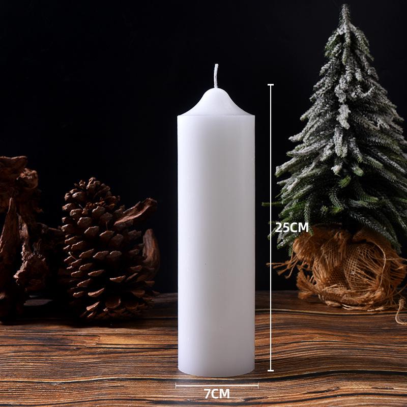Classic Ivory Smokeless White Cylindrical Wedding Candles for Home and Restaurant Decor - Free Shipping