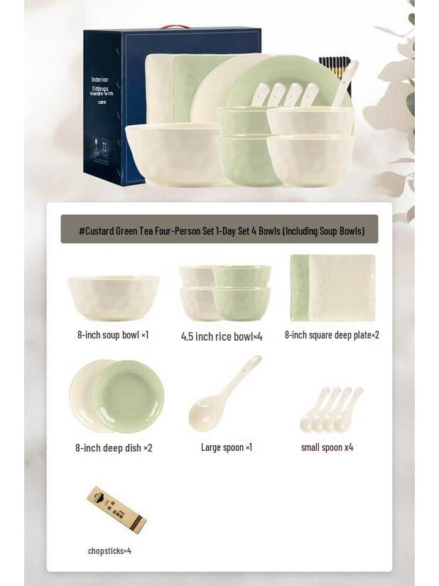 Mod Lanka Cream Ceramic Dinnerware Set