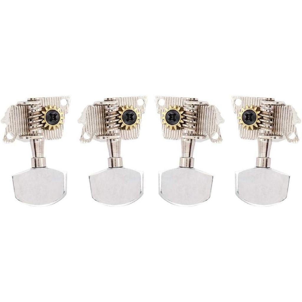 Alomejor Ukulele Tuning Peg 2L + 2R Ukulele Tuning Peg Machine Head with Mouting Screws for Classical Ukulele