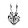 PAndora 792643c01 Spiritual Mother   Daughter Heart Double Pendant And Dangle Silver Charm