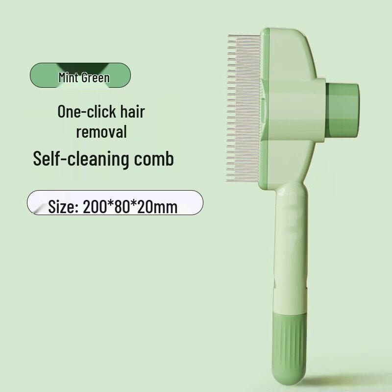 2025 Self-Cleaning Pet Comb: New Shedding & Detangling Rake with Dense Needles for Long Hair