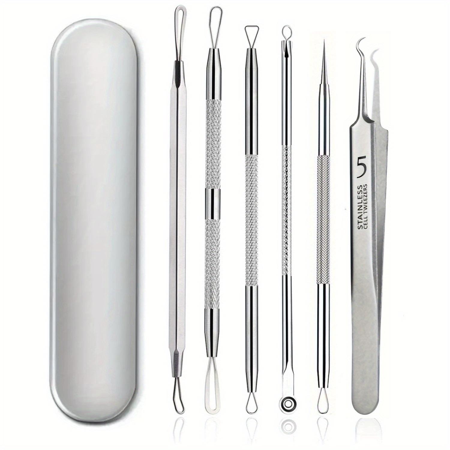 

Blackhead Removal Tool Acne Extractor Acne Cleaning Kit, suitable for blemishes, white hole bursts, nose and face tools iron box