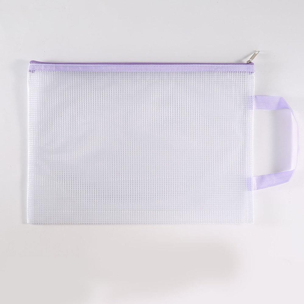 Document Organizer Transparent Double Buckle Plastic Archive Box Waterproof Dustproof Visa Double Buckle Plastic File Box фиолетовый