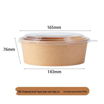 Shixun Round Kraft Paper Takeaway Bowls with Lids