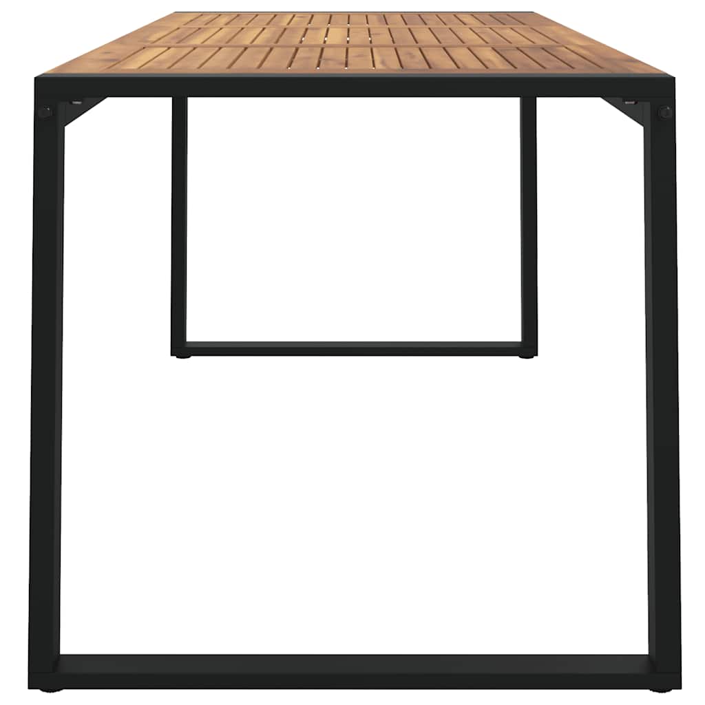 Garden Table with U-Shaped Legs, 160x80x75 Cm, Acacia