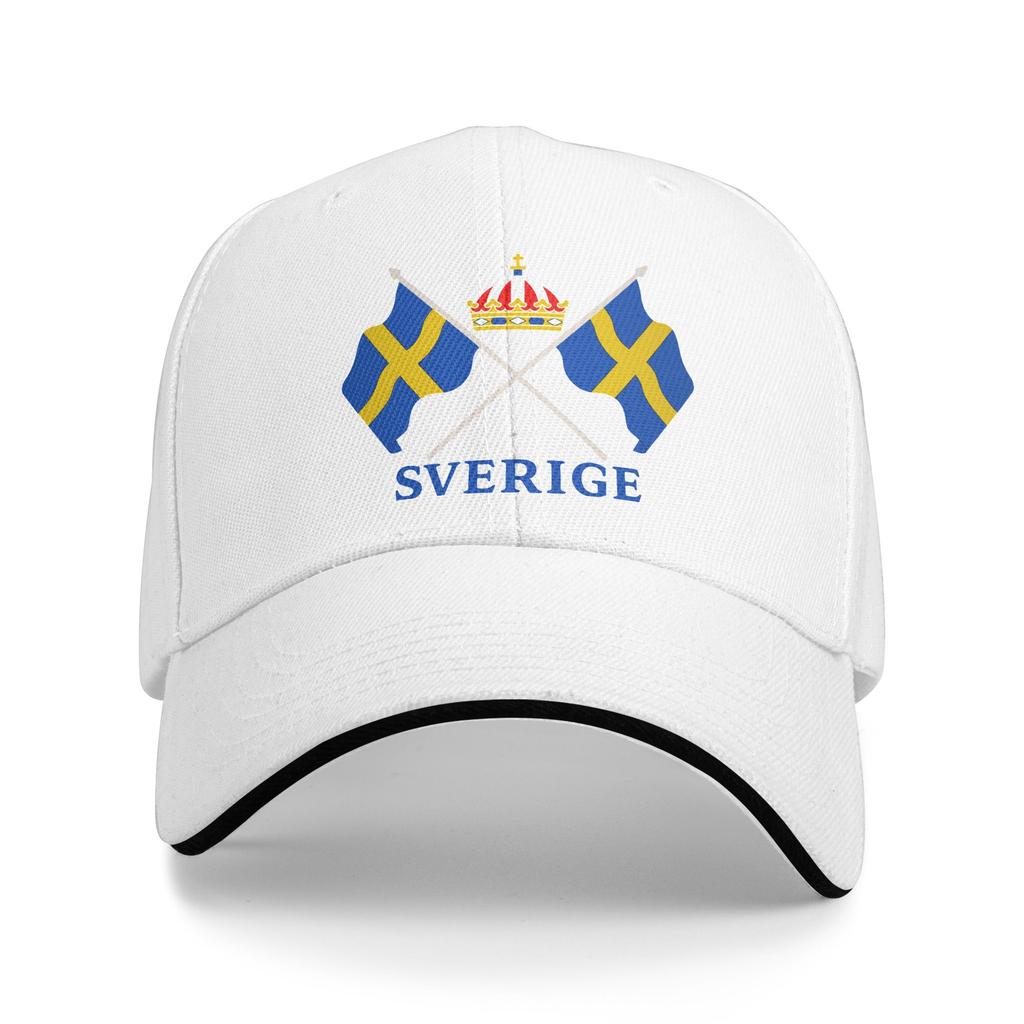 Custom Sweden Flag Baseball Cap Unisex Women Adjustable Dad Hat Outdoor Snapback Caps