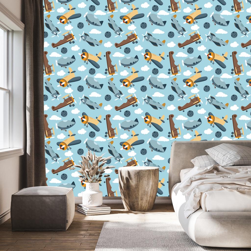 Fairytale Airplanes Wallpaper for Living Room and Bedroom 50x1000