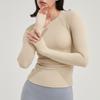 Damen Schnelltrocknendes Langarm-Yoga- und Lauf-Oberteil für Herbst und Winter