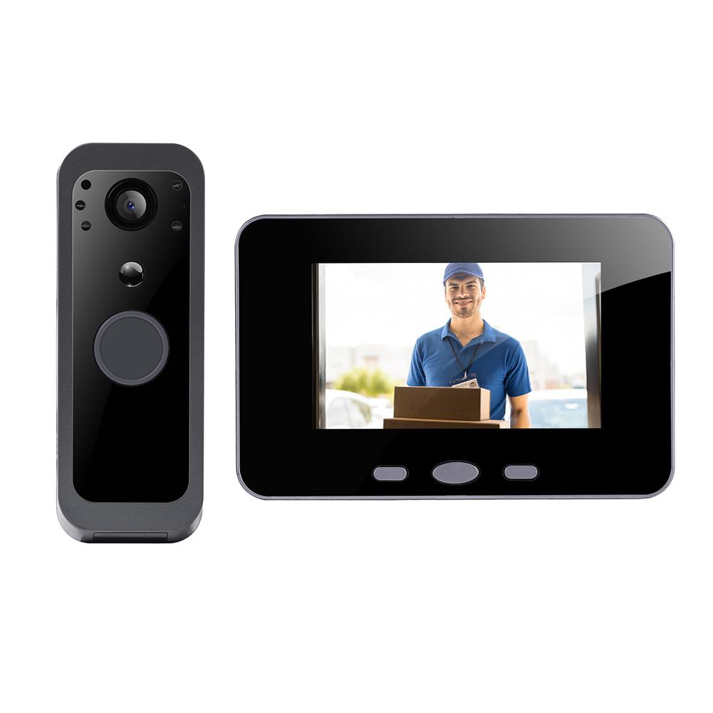

2.4G Wireless Bundle Video Doorbell Infrared Night Vision Wireless Video Intercom Ring with Camera Monitor Doorbell for Family чорний