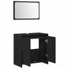 Bathroom Cabinet with Door Black Oak Effect 60 x 33 x 60 cm
