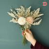 Artificial Flowers Bouquet for Home Party Decoration Wedding Bouquet Flowers Bulrush Silk Hydrangea Fake Flowers
