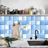 10Pcs Luxury Crystal Blue Wall Stickers Imitation Brick Bedroom Decoration Waterproof Self Adhesive Tile Wallpaper Kitchen Cupboard Decor