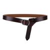 Retro Inspired Leather Belt For Ladies With Metal Clasp And Pure Design Leather