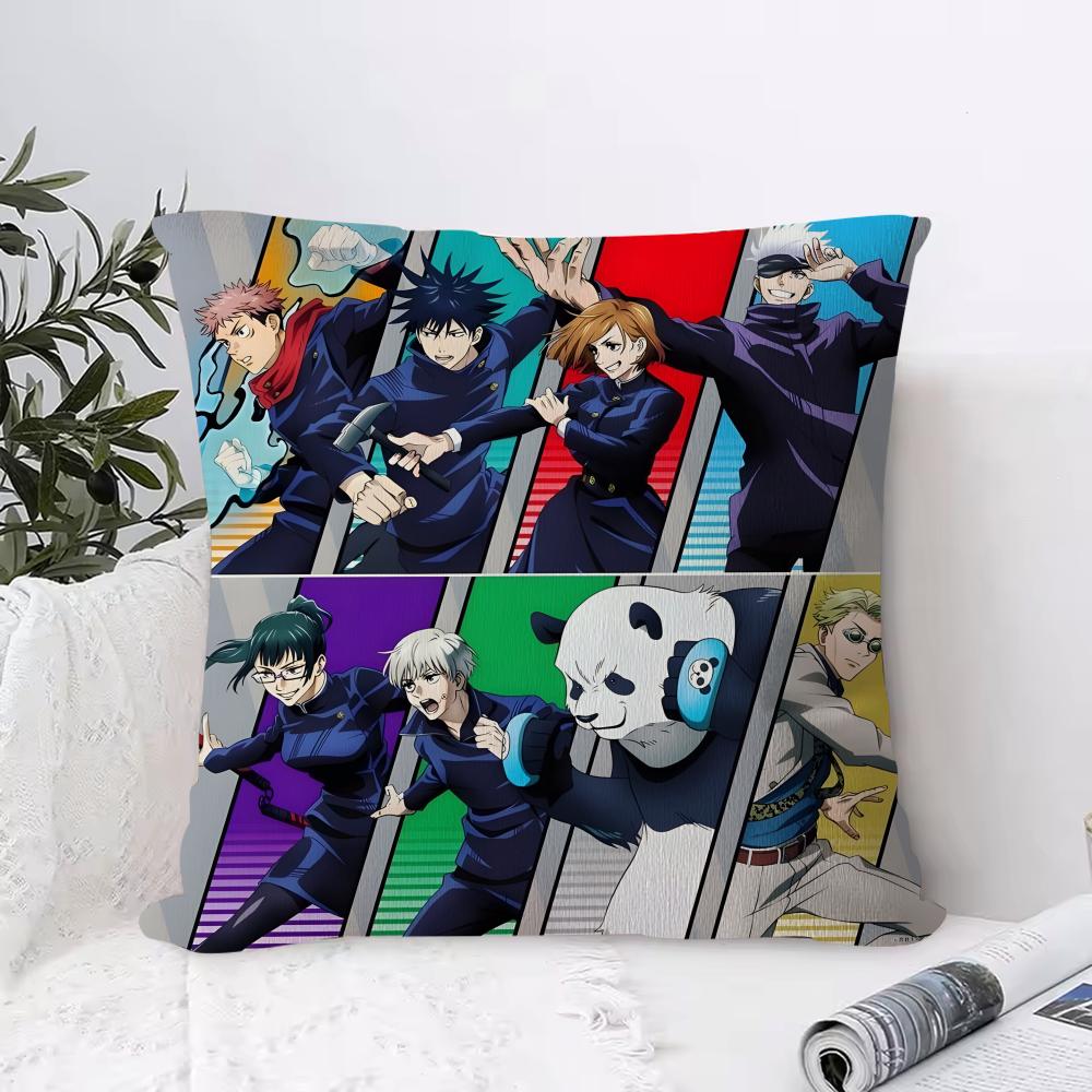 Cartoon J-Jujutsu K-Kaisen Kissenbezug Ultraweicher Hautfreundlicher Stoff Wolkenähnlicher Komfort & Verdeckter Reißverschluss