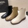 Damen Herbst- und Winter Vielseitige Weiches Leder Kurze Stiefel