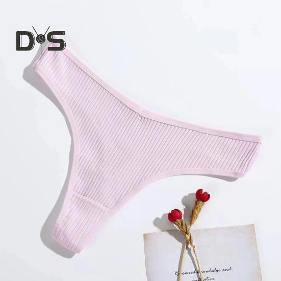Women Thong Low-waist Seamless Solid Color Thread Good Breathability Elastic Quick-drying Sport Casual Briefs Panties Female Underpants