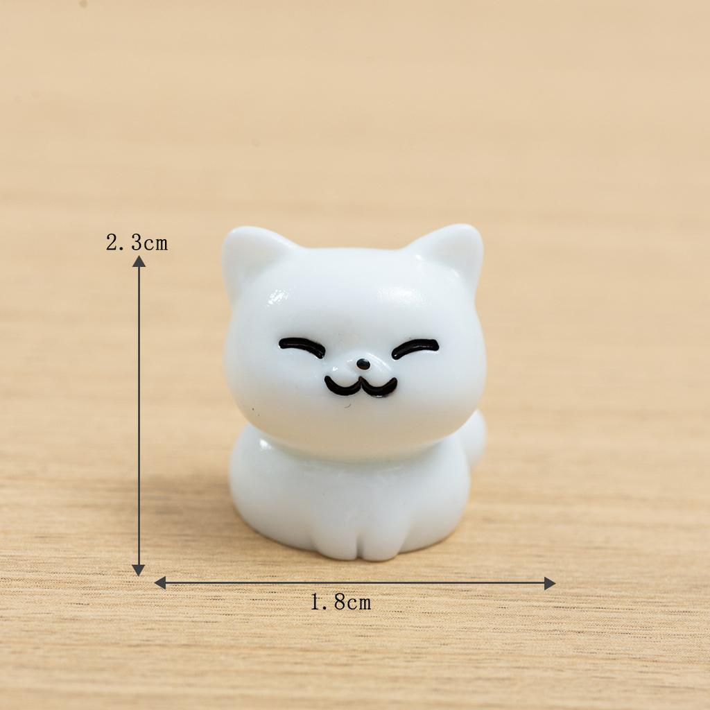 Mikro-Landschafts-Harz-Ornament, Cartoon-süße kleine orange Katze, Tier-Ornament, Desktop-Auto-Kätzchen-Ornament, Zubehör