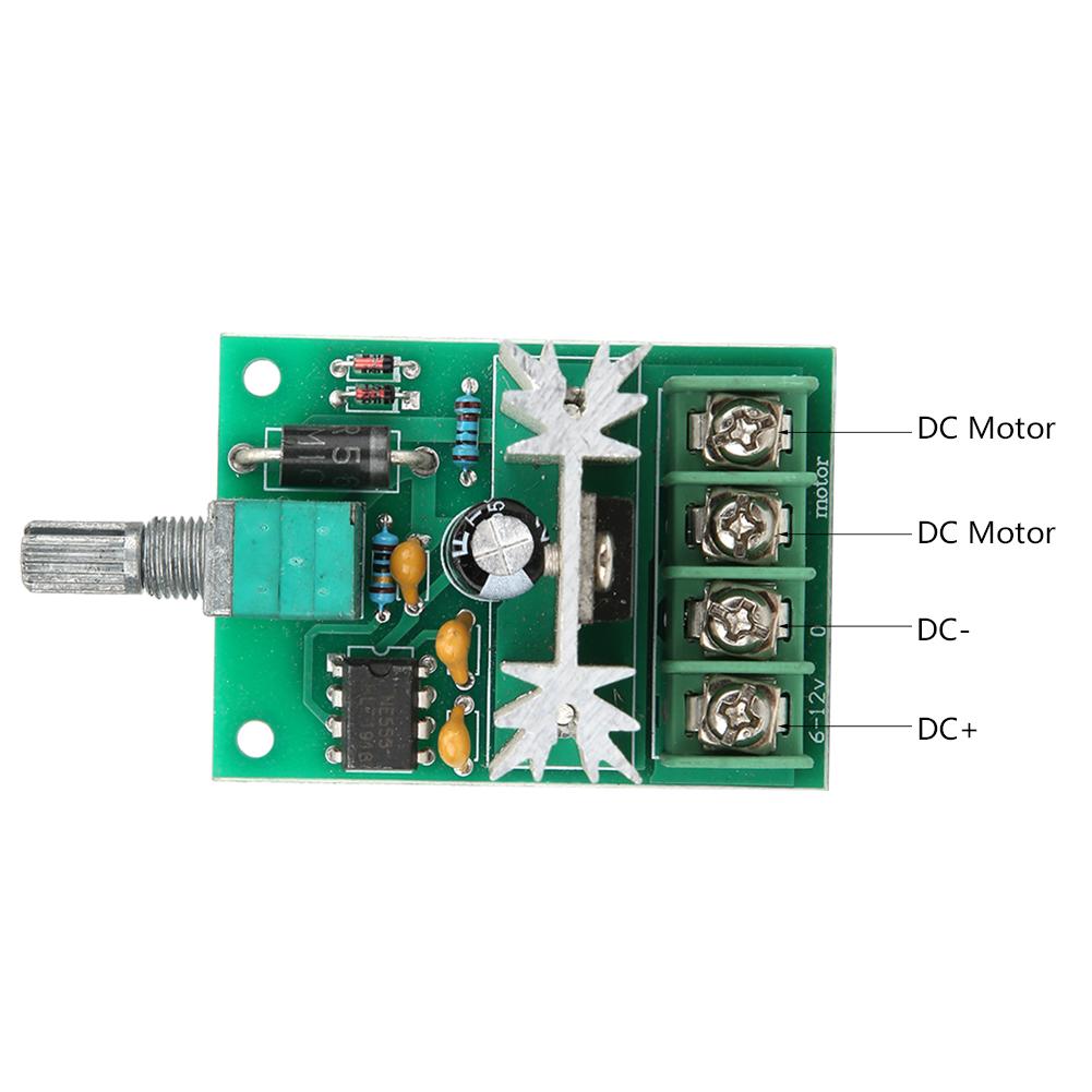 PWM DC Motor Geschwindigkeitsregler Steuerschalter mit Aluminiumlegierungsknopf DC612V 6A