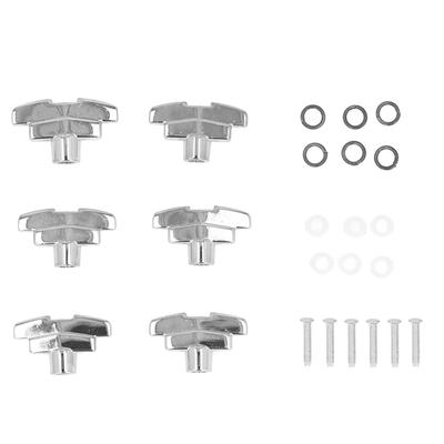 6Pcs Guitar Tuning Peg Buttons Zinc Alloy T Shaped Tuner Heads Replacement for Acoustic Electric