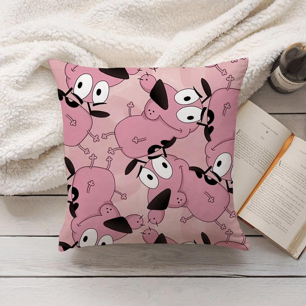 Housse de coussin C-Courage le C-Lâche-S Chien Décoration de Maison Housse de Coussin Convient Pour Chambre à Coucher Voiture Bureau Canapé