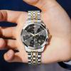 Mens Business Watch Fashion Quartz Watches Multifunctional Chronograph Waterproof Moon Phase Watch Mens Gifts