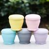 Tazza pieghevole da 180 ml, tazza da viaggio pieghevole in silicone - tazza da campeggio pieghevole in silicone con coperchio - adatta per viaggi, campeggio,