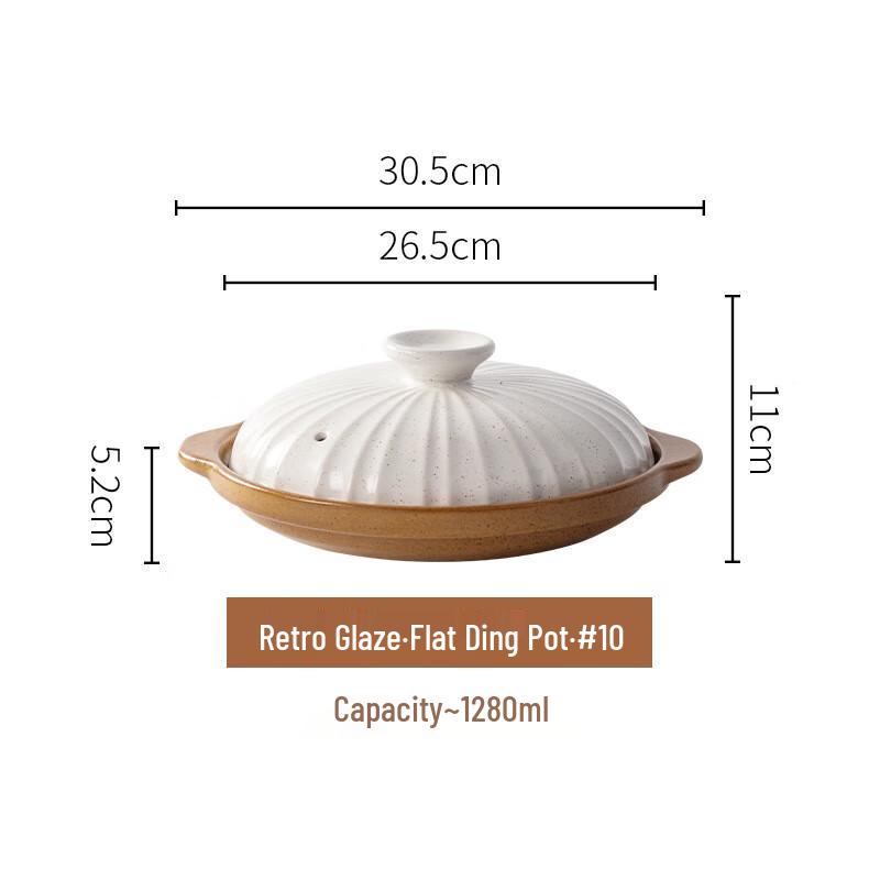 Heat-Resistant Ceramic Casserole Pot