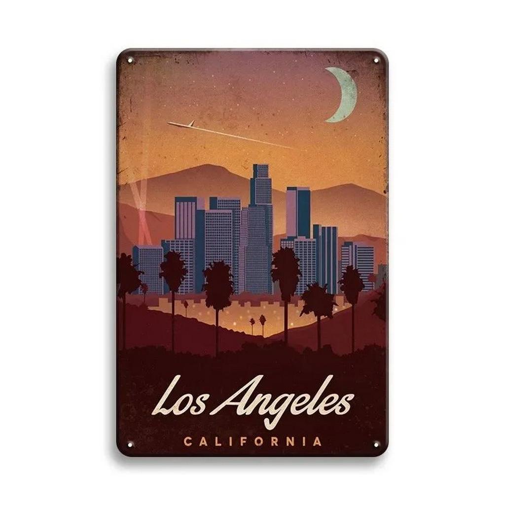 Vintage Travel Metal Sign Retro City Poster Tin Plaque for Home Bar Pub Cafe Decoration Paris Britain Venice New York Chicago Sy