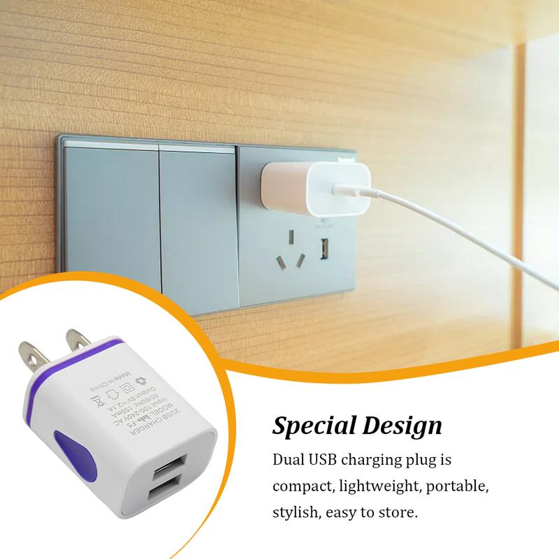USB Wall Chargers Ports Charging Head Long Supplies Power Adapter